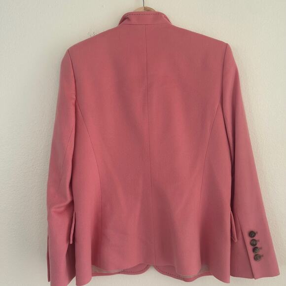 Roberto Quaglia Blazer Cashmere Womens SZ38/L Pink 2 Button Classic Old Money - Picture 4 of 11